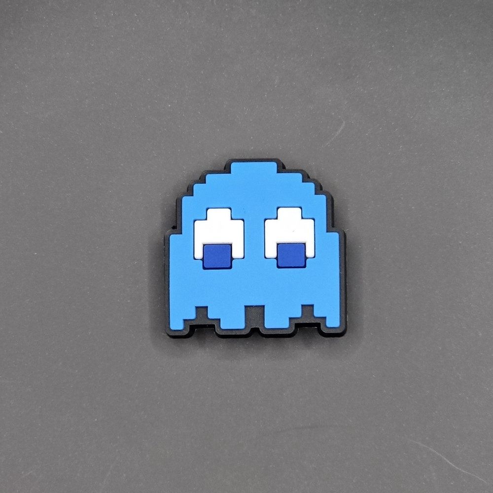 (5/$15) Pac-Man Blue Ghost Croc Charm